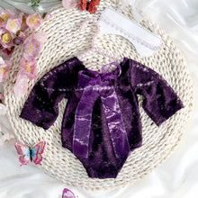 Load image into Gallery viewer, Babymoon Set of 2 | Net Lace Romper &amp; Hairband | Baby Photoshoot Props Costumes | 0-1 Month
