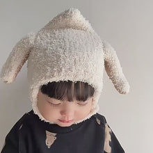 Load and play video in Gallery viewer, Babymoon Baby Rabbit Winter Ear Protection Cap Kids Hat Boys Girls Cap | 1-2Y | Grey
