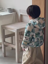 Load and play video in Gallery viewer, Babymoon Stylish Winter Baby Boys &amp; Girls Jacket Kids Sweater Cardigan | Dinosaur Green
