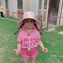 Load and play video in Gallery viewer, Babymoon Neck Flap Baby Boys Girls Kids Cartoon Summer Cap with Whistle and Adjustable Chin Strap Sun Beach Hat | Fish Blue | 4-8 Year
