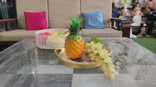 Load and play video in Gallery viewer, Babymoon Simulation Fake Pineapple Fruit | Artificial Plastic Model | Kitchen Dining Table Decoration | Photography Props Basket Display Filler

