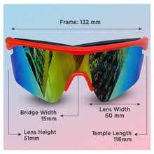 Load image into Gallery viewer, Babymoon Stylish Boys Girls Sports Kids Sunglasses Goggles with Case | Red
