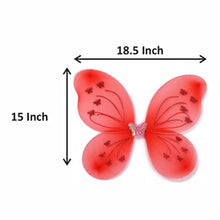 Load image into Gallery viewer, Babymoon Butterfly Fairy Angel Costumes Baby Wings Photography Props - Set of 3 | 6 Month To 10 Years | Red
