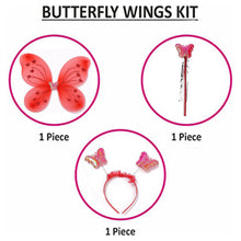 Load image into Gallery viewer, Babymoon Butterfly Fairy Angel Costumes Baby Wings Photography Props - Set of 3 | 6 Month To 10 Years | Red
