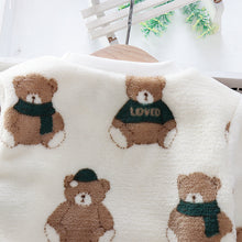 Load image into Gallery viewer, Babymoon Set of 2 | Baby Sleepwear Nightsuit Kid’s Nightdress T-shirt with Pants Pajamas Winter Sweater | White
