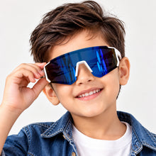 Load image into Gallery viewer, Babymoon Stylish Boys Girls Sports Kids Sunglasses Goggles with Case | White
