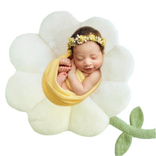 Load image into Gallery viewer, Babymoon Baby Flower Theme Prop Pillow | Posing Aids | Baby Photoshoot Props | 72x75 cm | White
