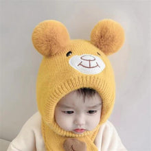 Load image into Gallery viewer, Babymoon Baby Bear Winter Ear Protection Cap Kids Hat Boys Girls Cap | 0-24M | Yellow
