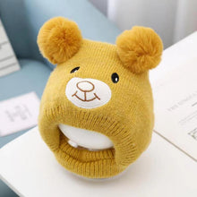 Load image into Gallery viewer, Babymoon Baby Bear Winter Ear Protection Cap Kids Hat Boys Girls Cap | 0-24M | Yellow
