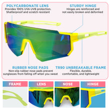 Load image into Gallery viewer, Babymoon Stylish Boys Girls Sports Kids Sunglasses Goggles with Case | Yellow
