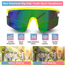 Load image into Gallery viewer, Babymoon Stylish Boys Girls Sports Kids Sunglasses Goggles with Case | Yellow
