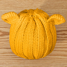 Load image into Gallery viewer, Babymoon Baby Winter Knitted Cap with String Kids Hat | 0-2Y | Yellow
