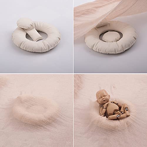 Authentic Moon posing pillow with beige lace frill,posing pillow for newborn photography,