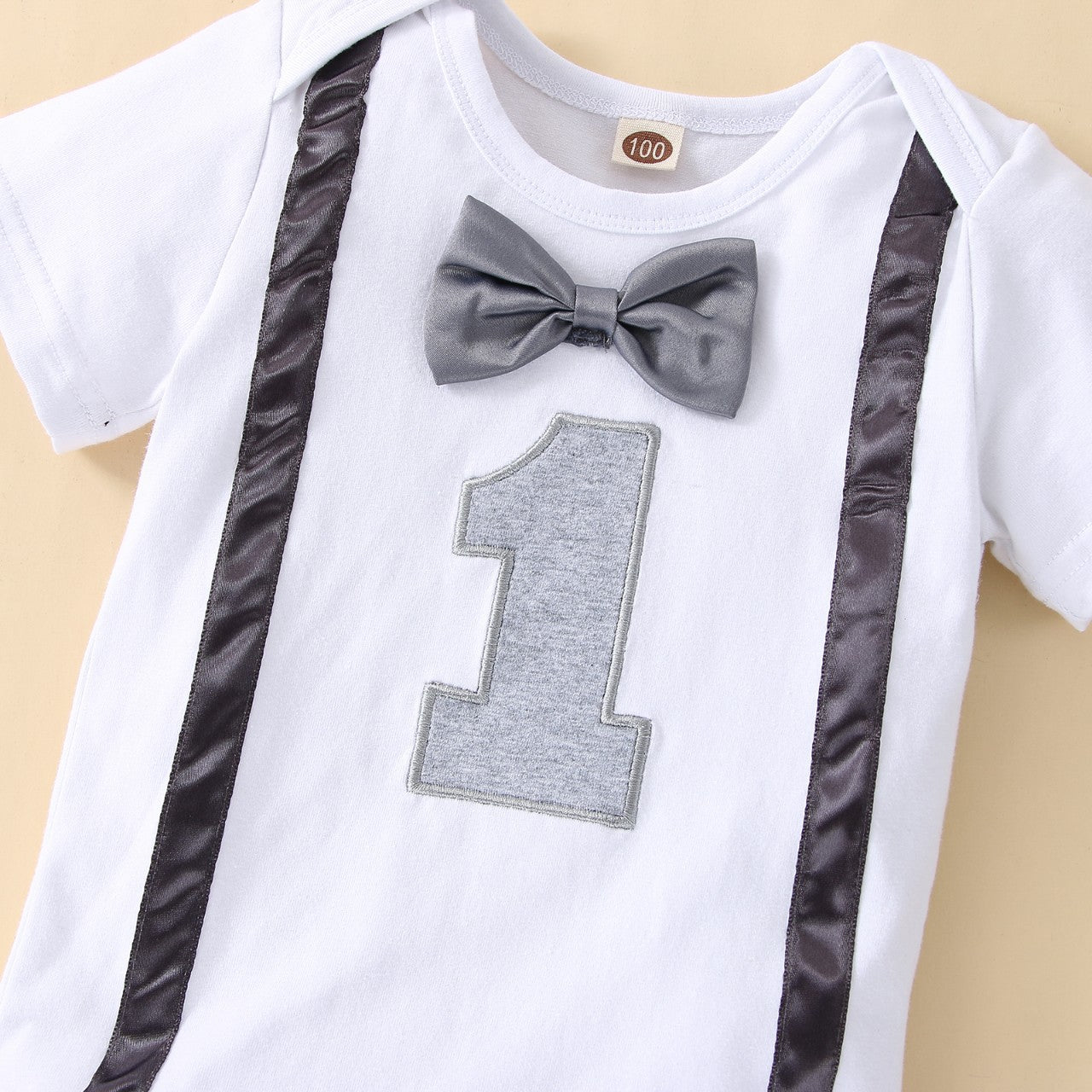 Babymoon 1st Birthday Cake Smash Outfit |Romper Suspender