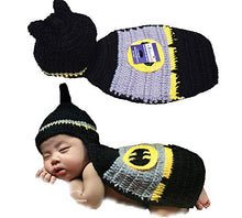 Load image into Gallery viewer, Babymoon Super Hero Newborn Photography Outfit Costume - Black
