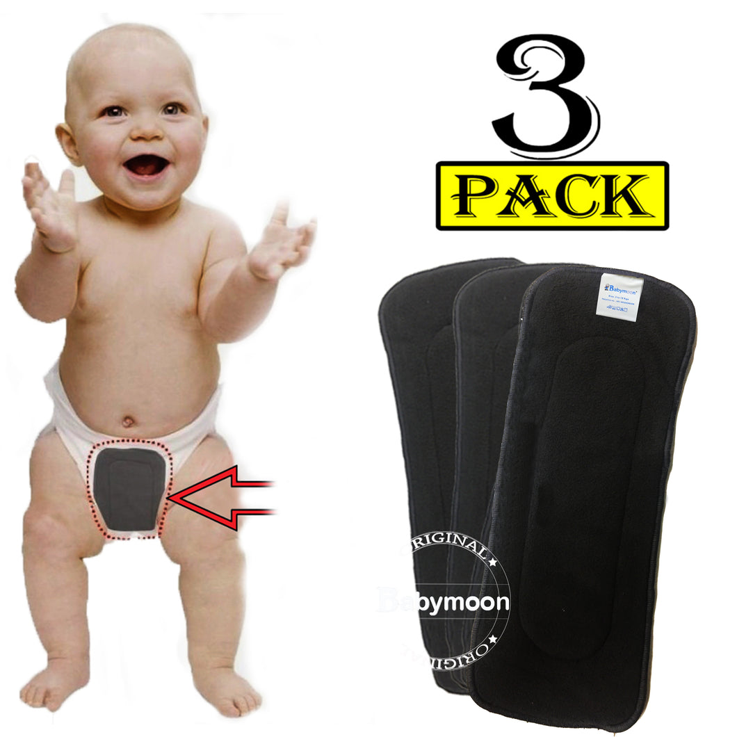 Babymoon 5 Layers Reusable Washable Cloth Diaper Nappy Inserts (Set of 3)