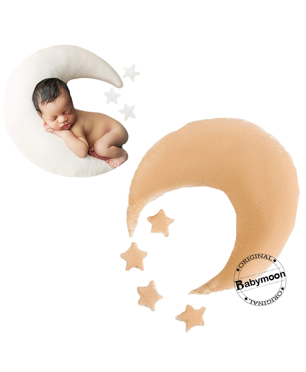 Babymoon Stars & Moon Posing Photography Props - Brown