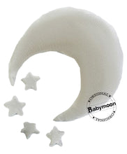 Load image into Gallery viewer, Babymoon Stars &amp; Moon Posing Photography Props - Grey

