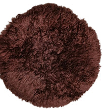 Load image into Gallery viewer, Babymoon Round Wool Flokati Fur Blanket | Photoshoot Props | Brown
